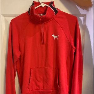 Victoria secret, pink half zip sweatshirt